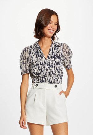 ABSTRACT PRINT - Blus - white/ dark blue