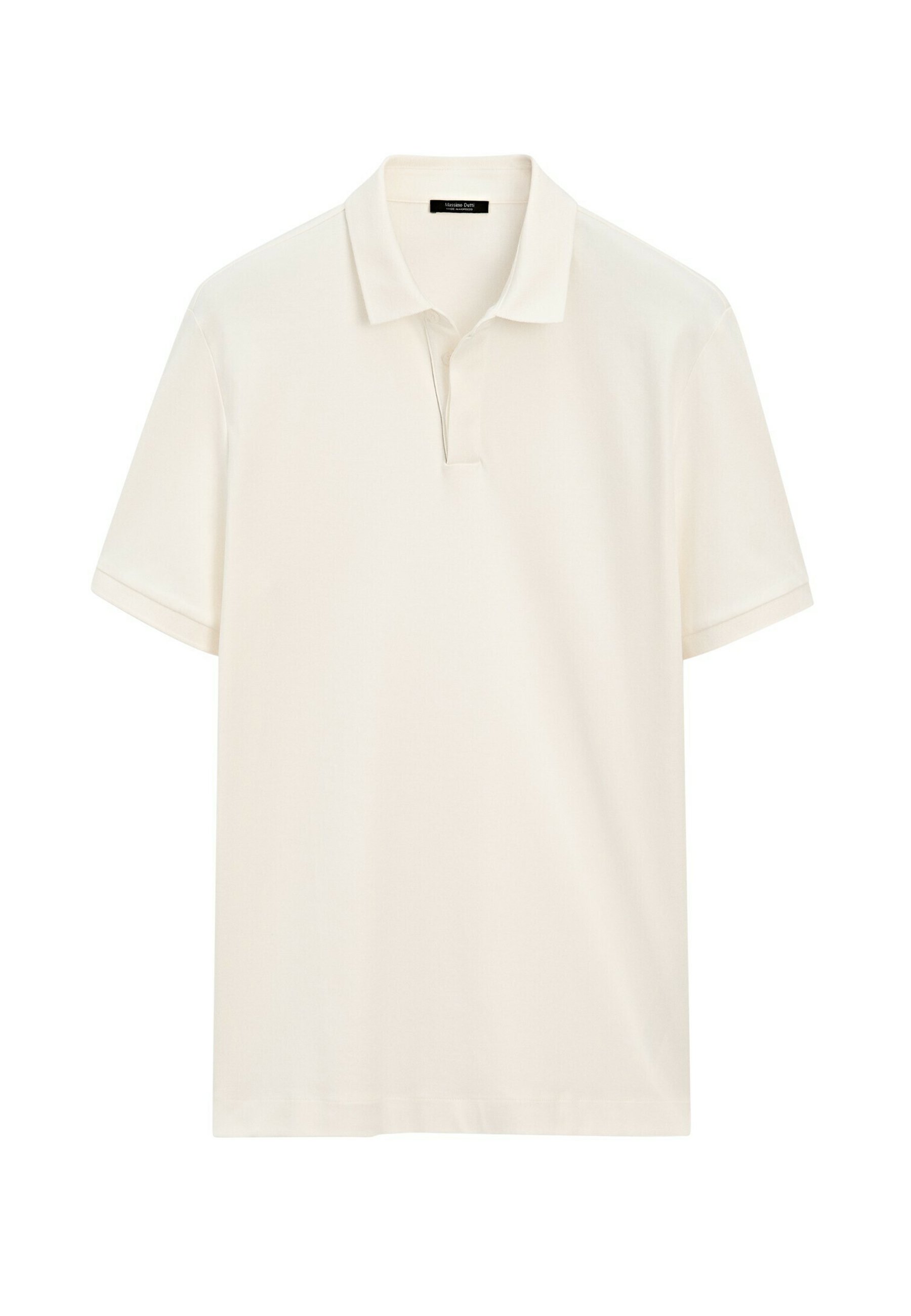 ★Massimo Dutti★ 100% Cotton Short Sleeve Polo Shirt Massimo Dutti SHORT SLEEVE - Polo - white/blanc - ZALANDO.FR