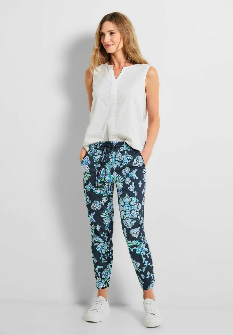 Cecil Pantaloni Casual Donna Tracey – Vita Media, GAMBE Sottili, Cinta Elastica Con Coulisse E Tasche Laterali