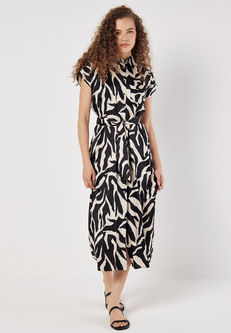 Robe Topshop Imprimé Zèbre - Taille 6, Occasion Très Bon état, Noir