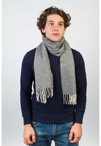 Dalle Piane Cashmere HERRINGBONE - Sjal / Tørklæder - grigio scuro