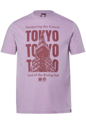 Men Plus, T-SHIRT, HALBARM, PRINT, RUNDHALS, BIS 8 XL - T-Shirt print - delicate lavender