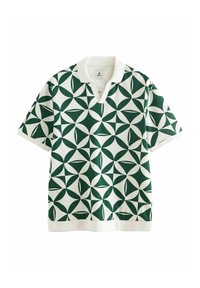 Next CUBAN COLLAR PATTERN-REGULAR FIT - Pikeepaita - green