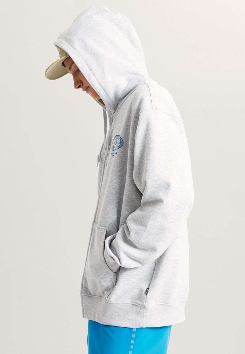 Vans WORLD TOUR LOOSE - Mikina na zip - light grey