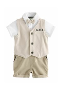 Baker by Ted Baker SMART BOW TIE - REGULAR FIT SET - Tygbyxor - stone