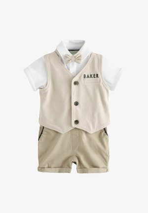 Baker by Ted Baker SMART BOW TIE - REGULAR FIT SET - Broek - stone