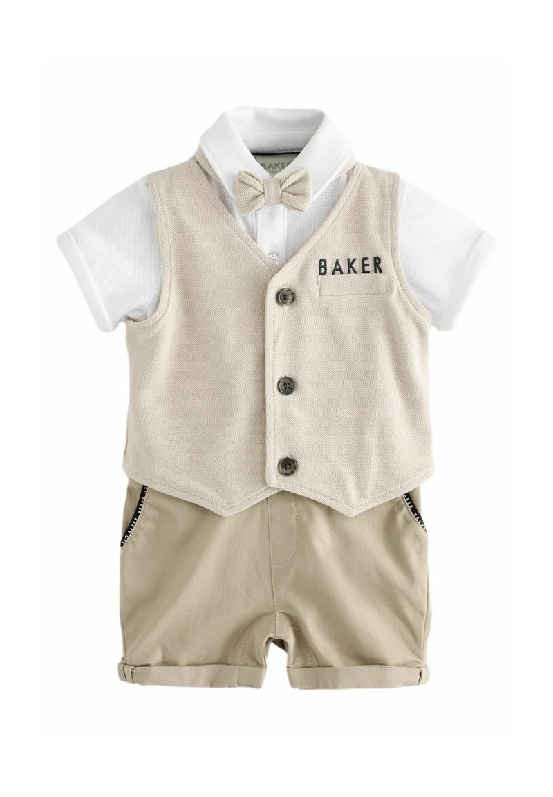 Baker by Ted Baker SMART BOW TIE - REGULAR FIT SET - Tygbyxor - stone
