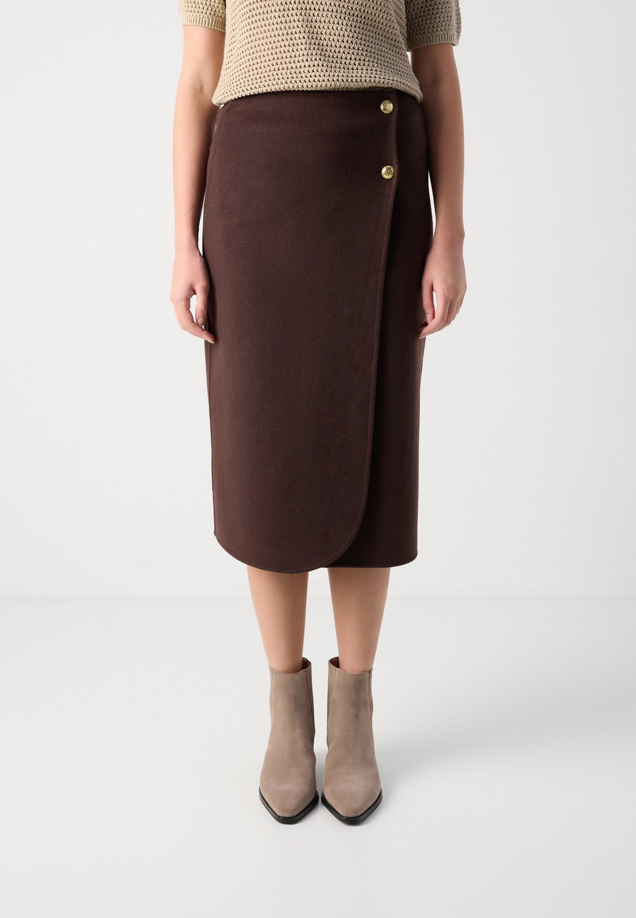 MIDI HANDSTITCHED WRAP SKIRT