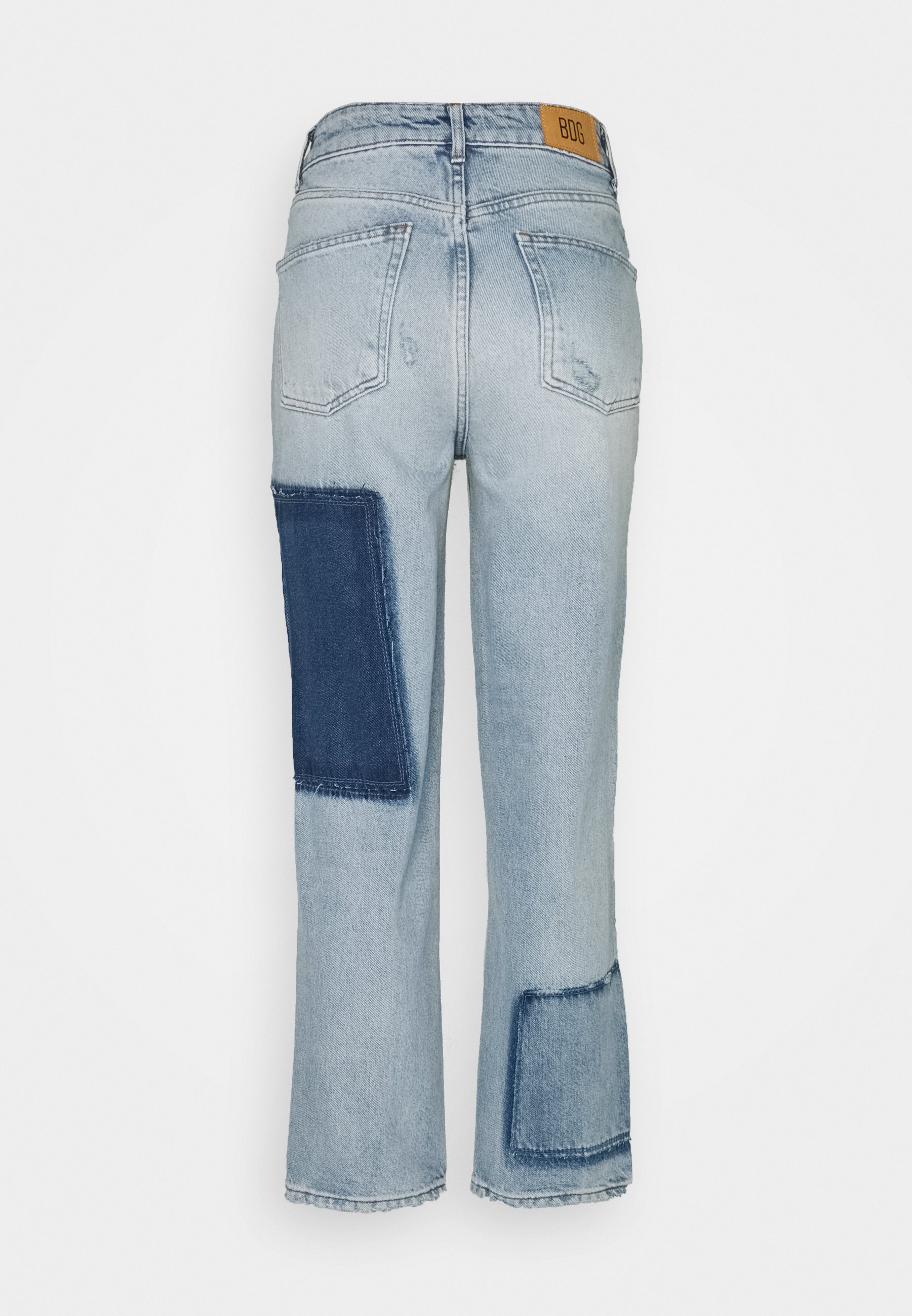 jeans with different coloured legs