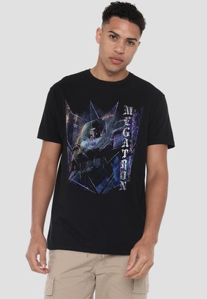 TRANSFORMERS GENERATIONS VILLAINOUS MEGATRON COMIC COVER - T-Shirt print - black