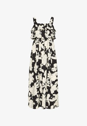 ICHI, IHHEMMA DR - Robe longue - black/white flower