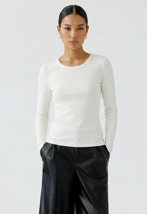 Oui, LANGARMSHIRT - Langarmshirt - white