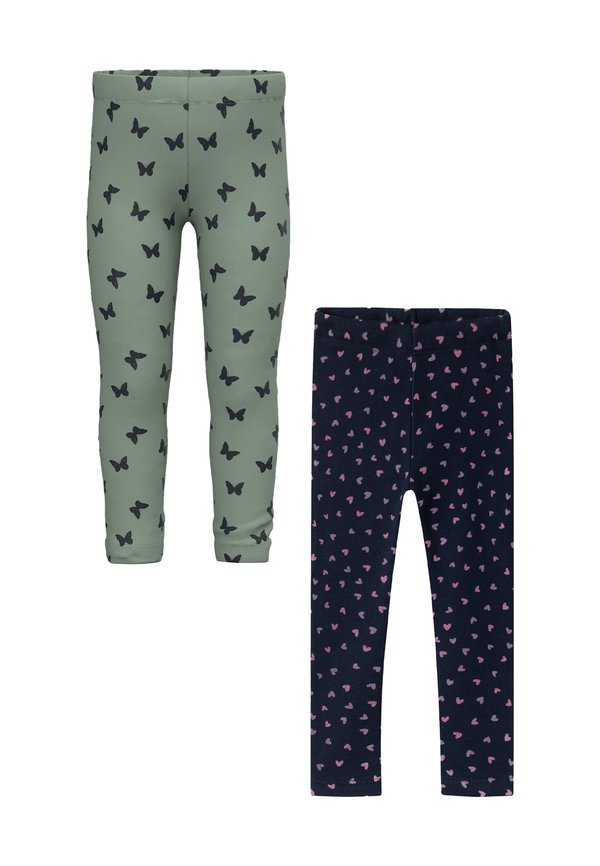 2ER-SET ALLOVER - Leggings - Hosen - blau grün
