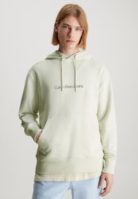 Calvin Klein Jeans - SQUARE FREQUENCY LOGO HOODIE - Pulover s kapuco - icicle Miniaturna slika 1