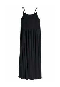 REGULAR FIT STRAPPY SHIRRED - Robe en jersey - black