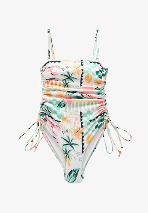 Next Badedragt - ecru fruit print