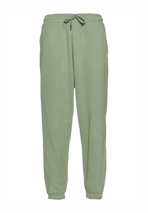 Lys grønne sweatpants med elastisk talje, justerbar snøre og avsluttede anklene. Laget av myk, teksturert stoff.