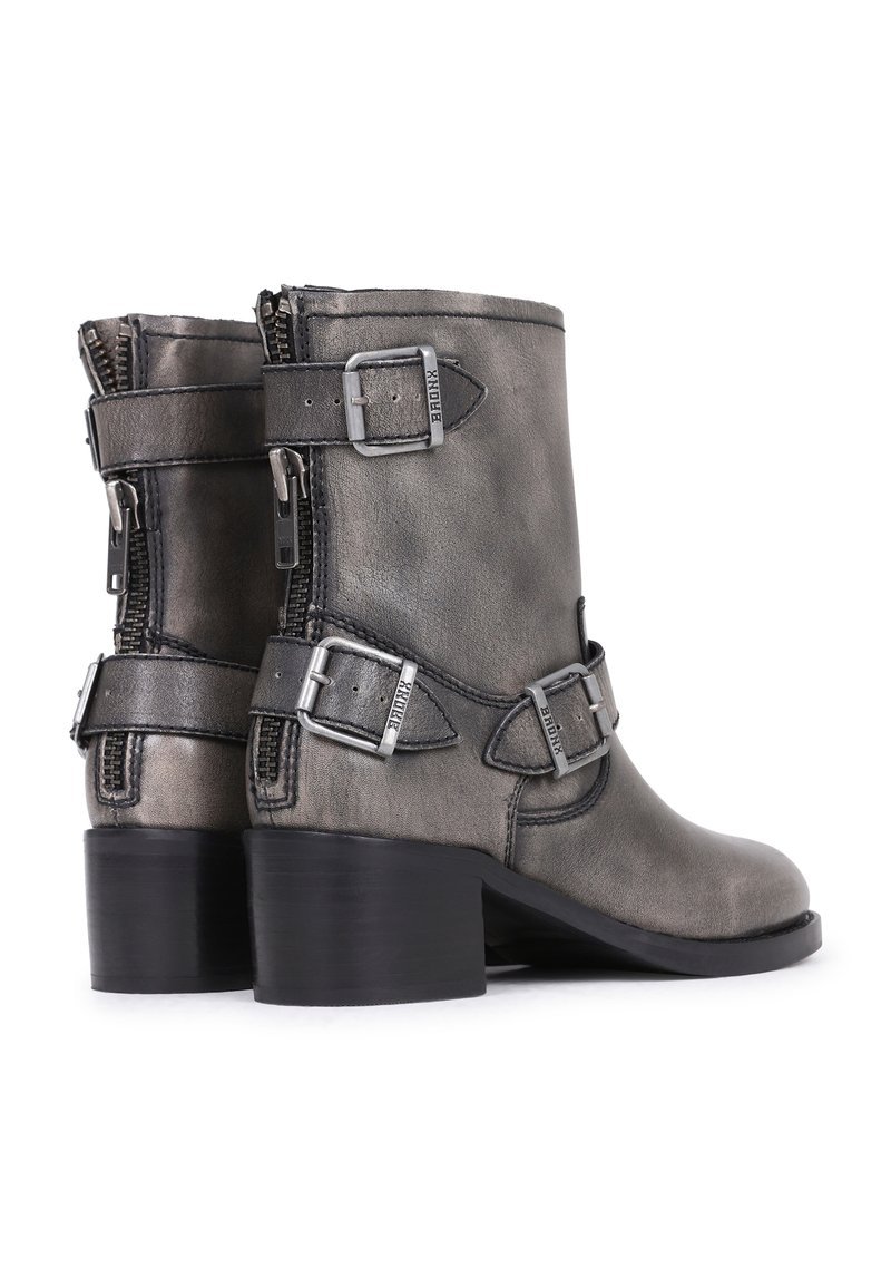 Bronx NEW-CAMPEROS Cowboy/biker ankle boot black