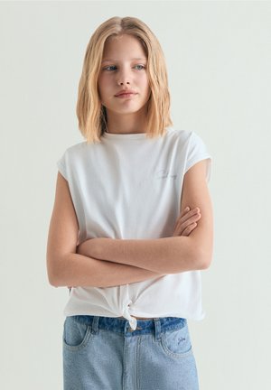 Scalpers KNOT SKULL TEE - Tricou cu imprimeu - white