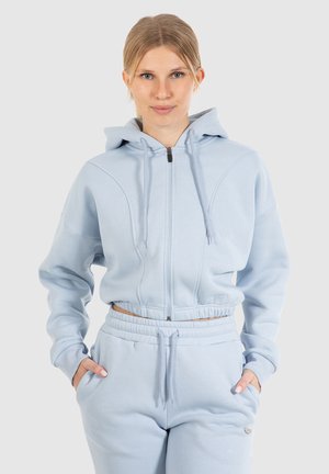 ELMA CROPPED ZIP HOODIE - Zip-up sweatshirt - hellblau
