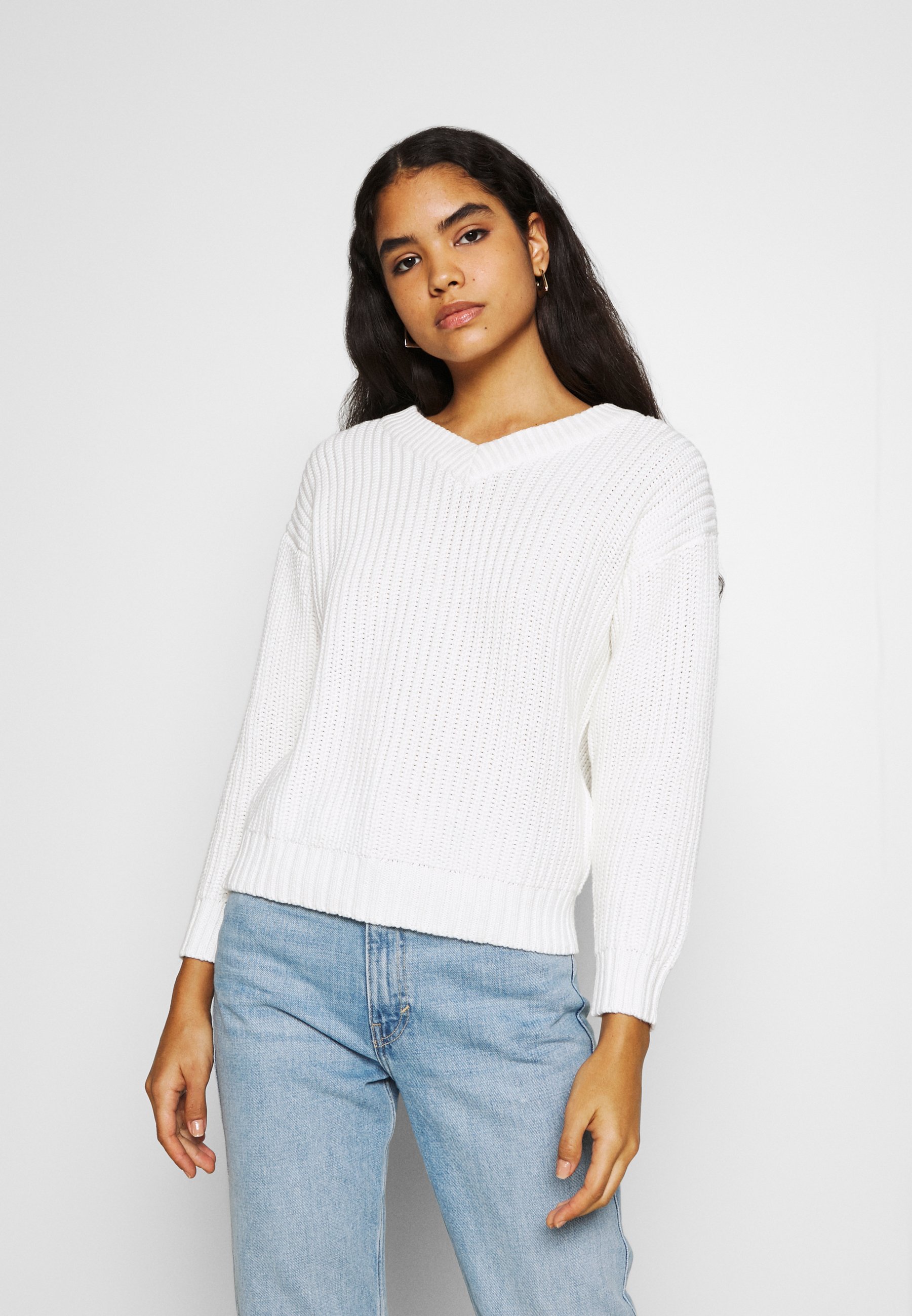 Even\u0026Odd V-NECK OVERSIZED - Trui - offwhite/crème - Zalando.nl