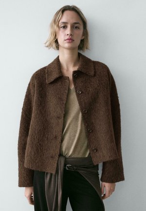 WITH COLLAR - Gilet - dark green