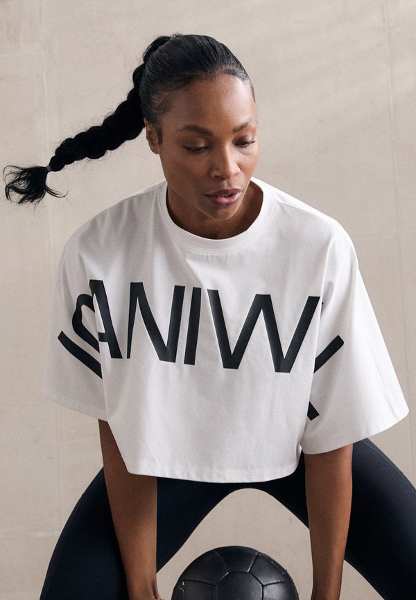 CONTRAST CROPPED LOGO - T-Shirt print