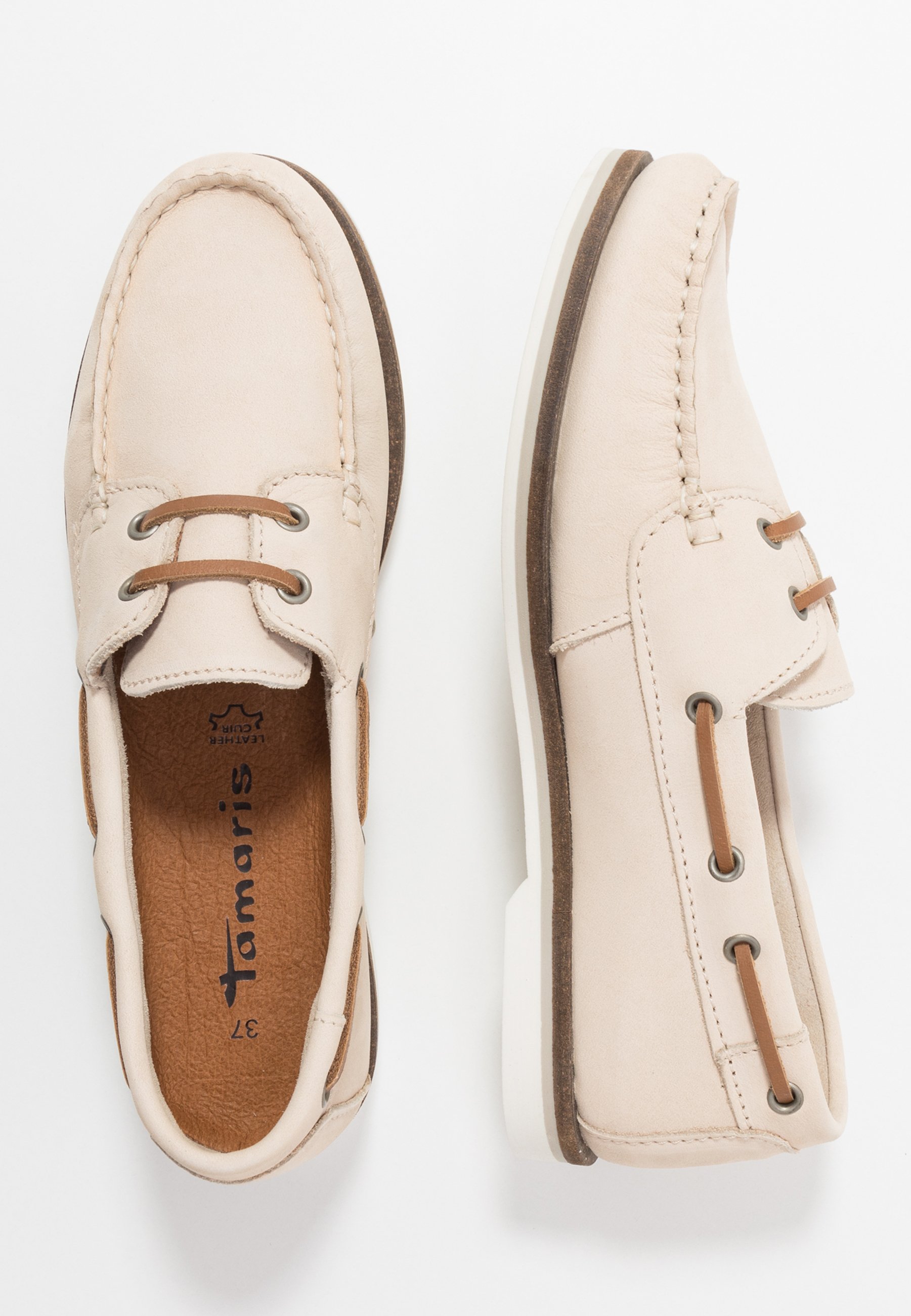 Tamaris LACE UP Båtsko antelopebeige Zalando.no Tamaris LACE UP Båtsko chestnut Zalando.no