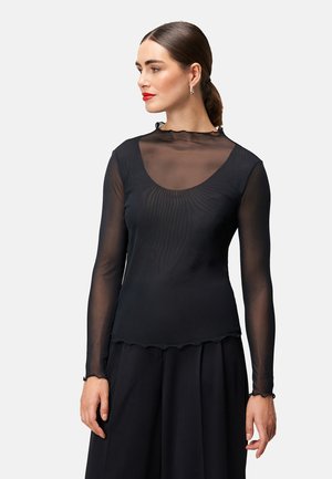 LANGARM TRANSPARENT - Blouse - black beauty