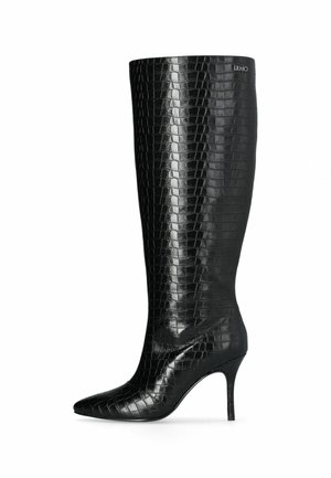 CROCODILE-PRINT  - Laarzen met hoge hak - black