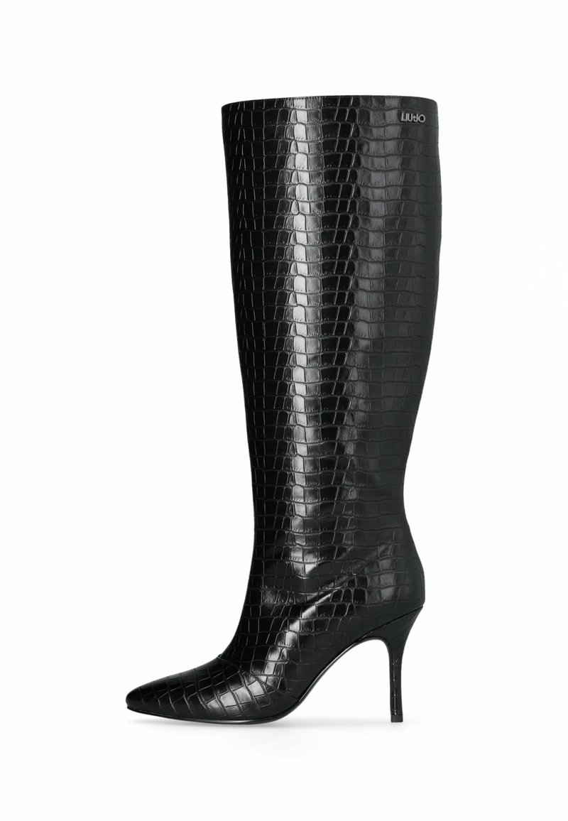 LIU JO CROCODILE-PRINT  - Laarzen met hoge hak - black