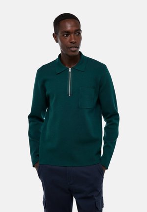 COL POLO ZIPPÉ - Polo - bayberry homme