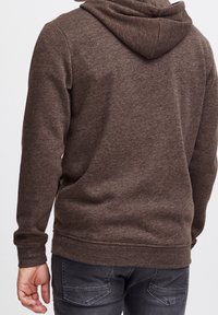 Solid Sudadera con cremallera - brown