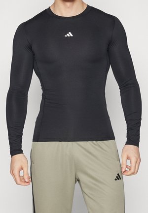 Langærmet T-shirt - black