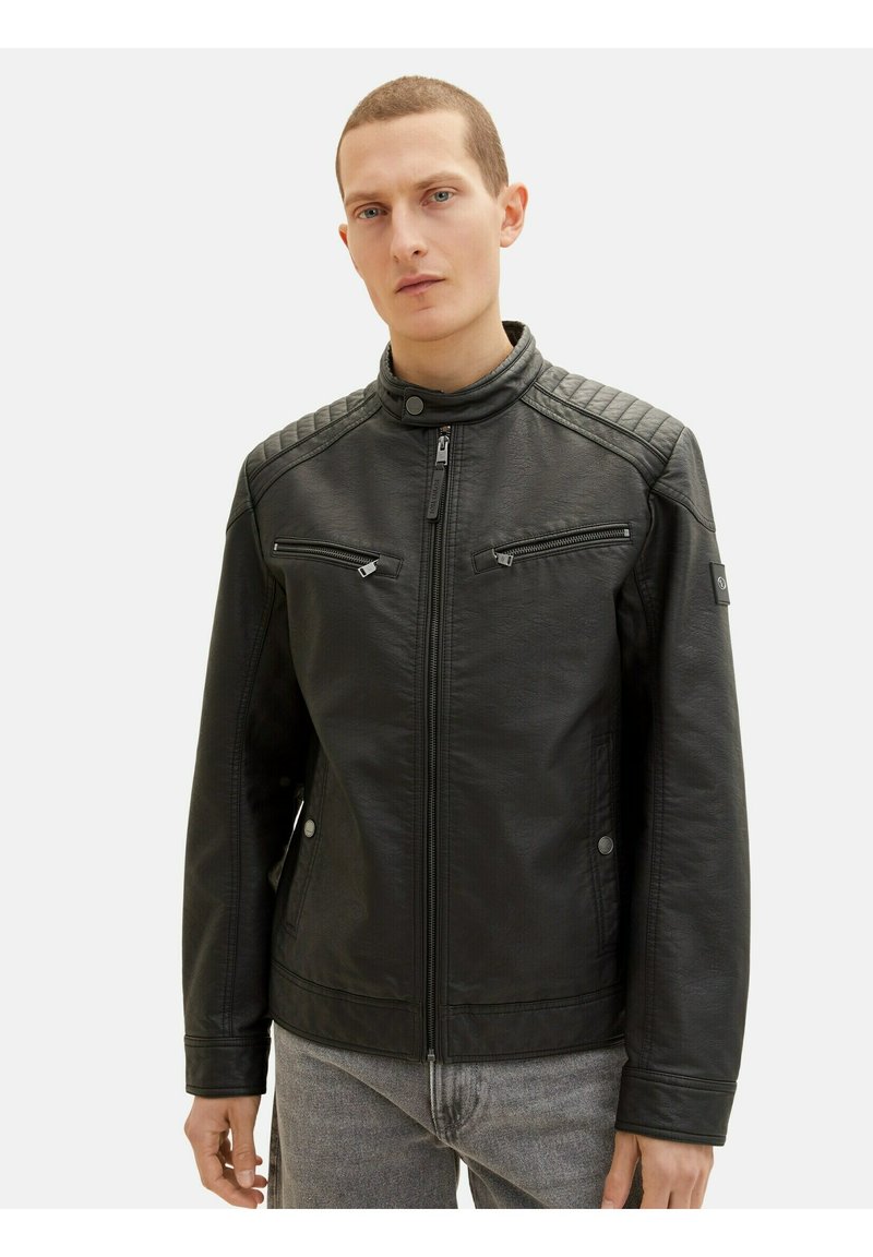TOM TAILOR Faux leather jacket black Zalando.de