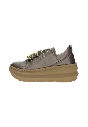 Sneakers basse - bronzo e beige