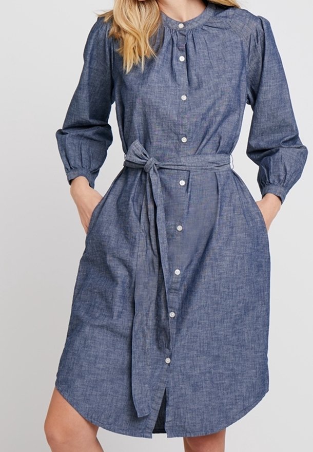 GAP Robe chemise - blue denim