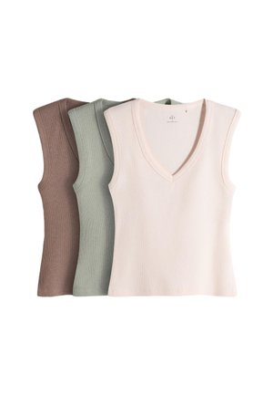 THE SET, 3 PACK - Top - pale green pink neutral