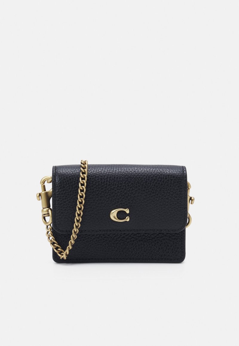 Coach REFINED HALF FLAP CARD CASE Portefeuille black/noir ZALANDO.FR