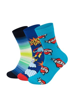 3-PACK SUPER DAD - Sokken - blue