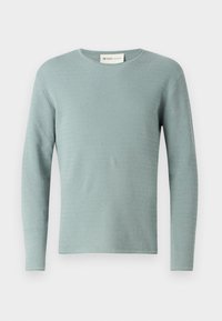 STRUCTURED ROLL EDGE - Pullover - light ice blue