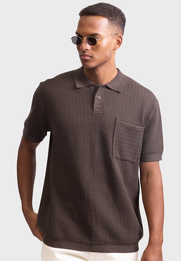 FERNANDO BOXY FIT - Polo shirt - turkish coffee