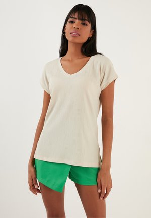 REGULAR FIT - T-shirt basique - stone