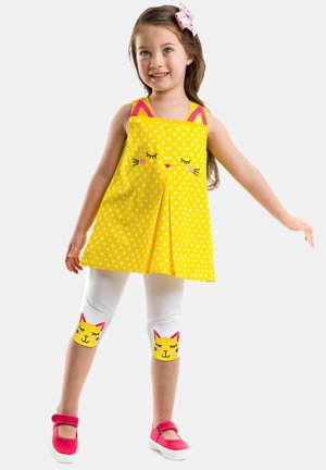 Denokids, SET SLEEPY CAT - Tights - gelb