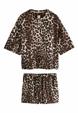 Next, REGULAR FIT - COSY SHORT SET PYJAMAS . - Yöasusetti - leopard