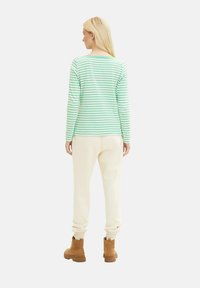 TOM TAILOR DENIM Camiseta de manga larga - white green stripe