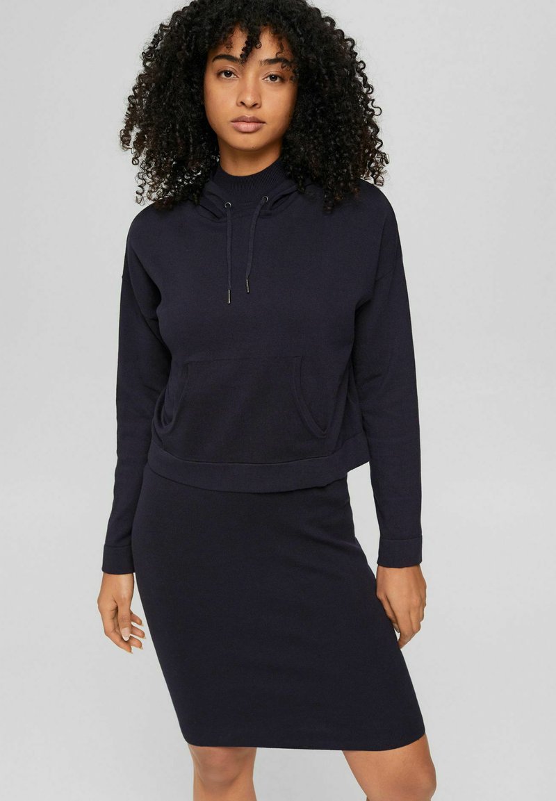 Damen Kleider | edc by Esprit FLAT Etuikleidnavy/dunkelblau meliert - BM74168 Damen Kleider | edc by Esprit FLAT Etuikleidnavy/dunkelblau meliert - BM74168