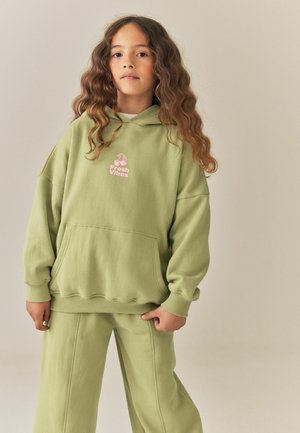 Next, REGULAR FIT - HOODIE . - Felpa con cappuccio - green pink graphic