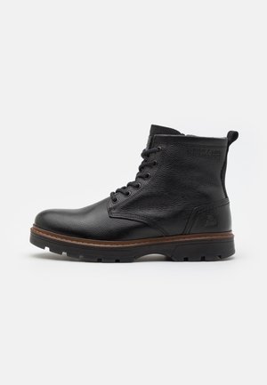 Schnürstiefelette - black