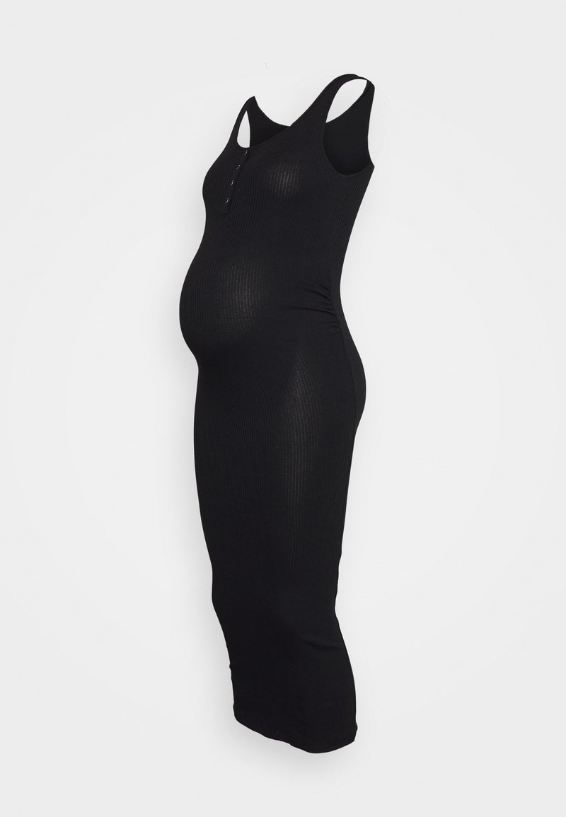 Pieces Maternity PMKITTE TANK MIDI DRESS - Vestido de punto - black